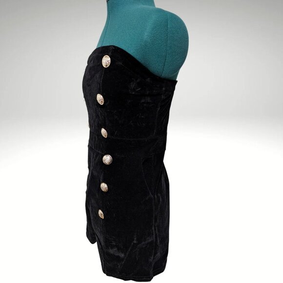 NWT Super Adorable Sailor Strapless Velvet Romper Size S/M - Picture 2 of 9